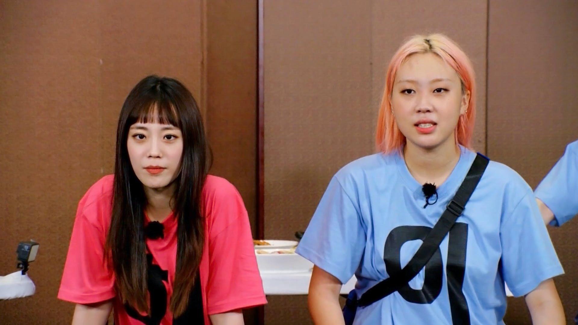 Still from Team Selection Race, Young Ji versus Young Ji