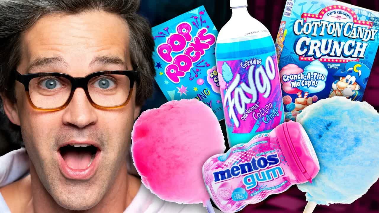 Still from What's The Best Cotton Candy Snack? Taste Test