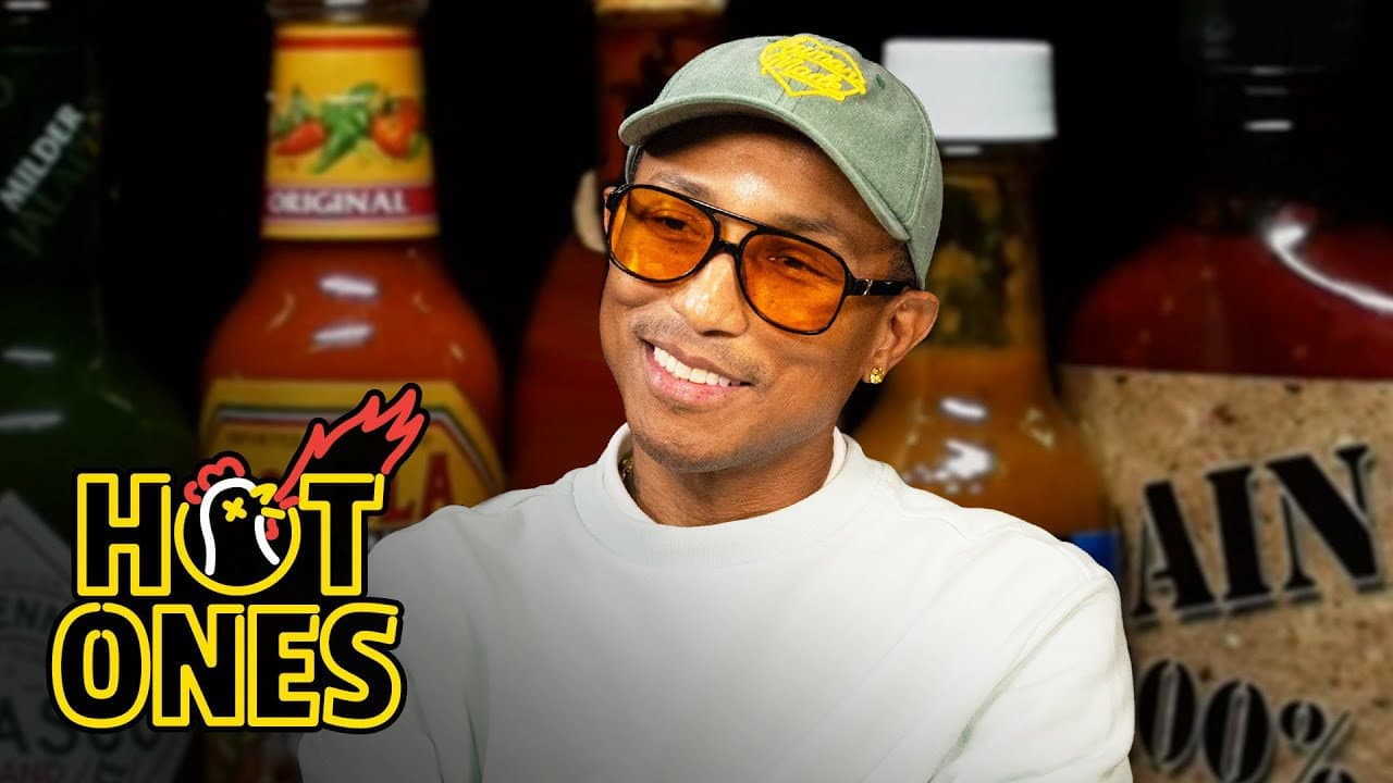 Still from Pharrell Williams Sees the Future While Eating Spicy Wings