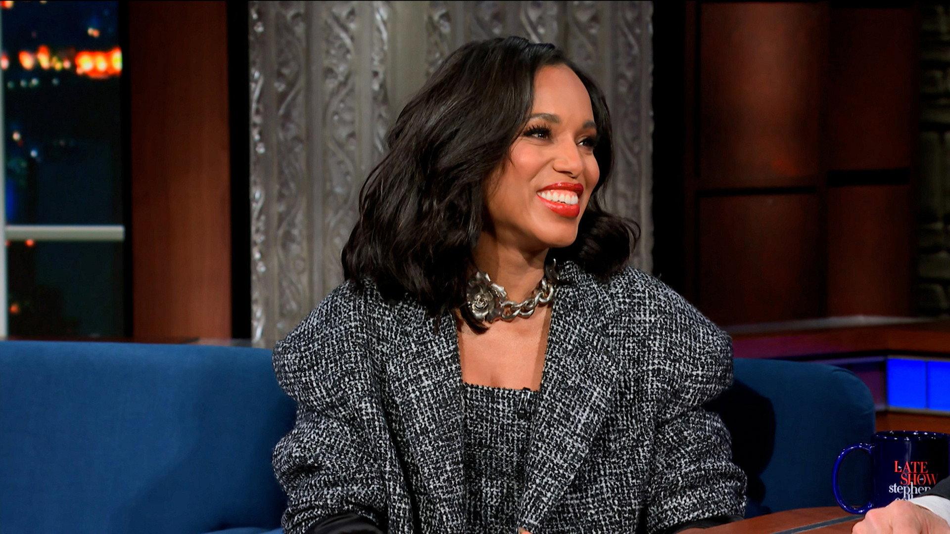 Still from 10/10/23 (Kerry Washington, Maxwell Frost)