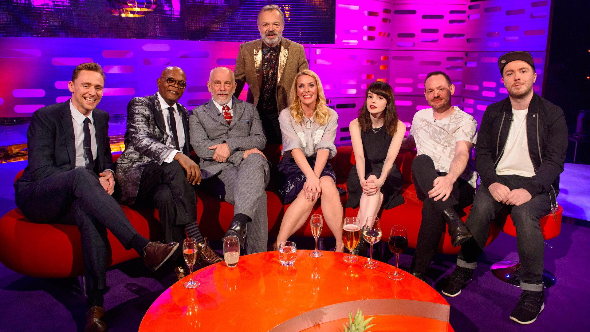Still from Tom Hiddleston, John Malkovich, Sara Pascoe, Samuel L. Jackson, Chvrches