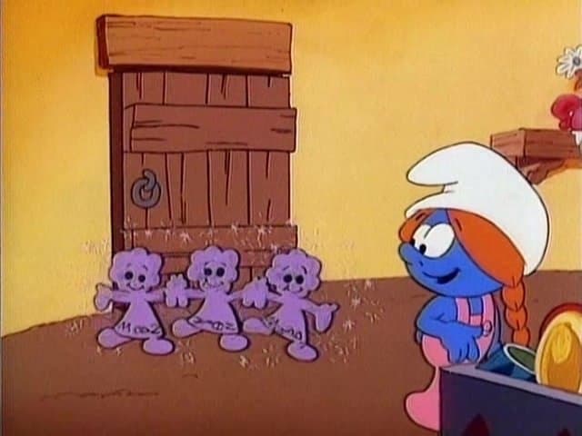 Still from Cut-Up Smurfs