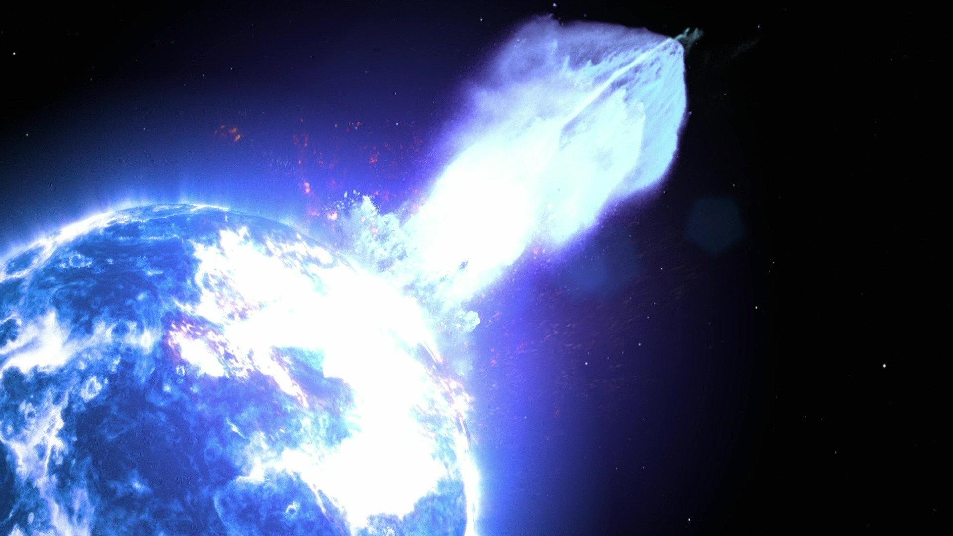 Still from Megaflares - Cosmic Firestorms