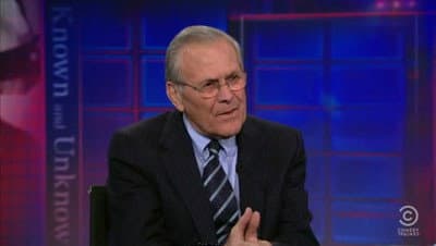 Still from Donald Rumsfeld