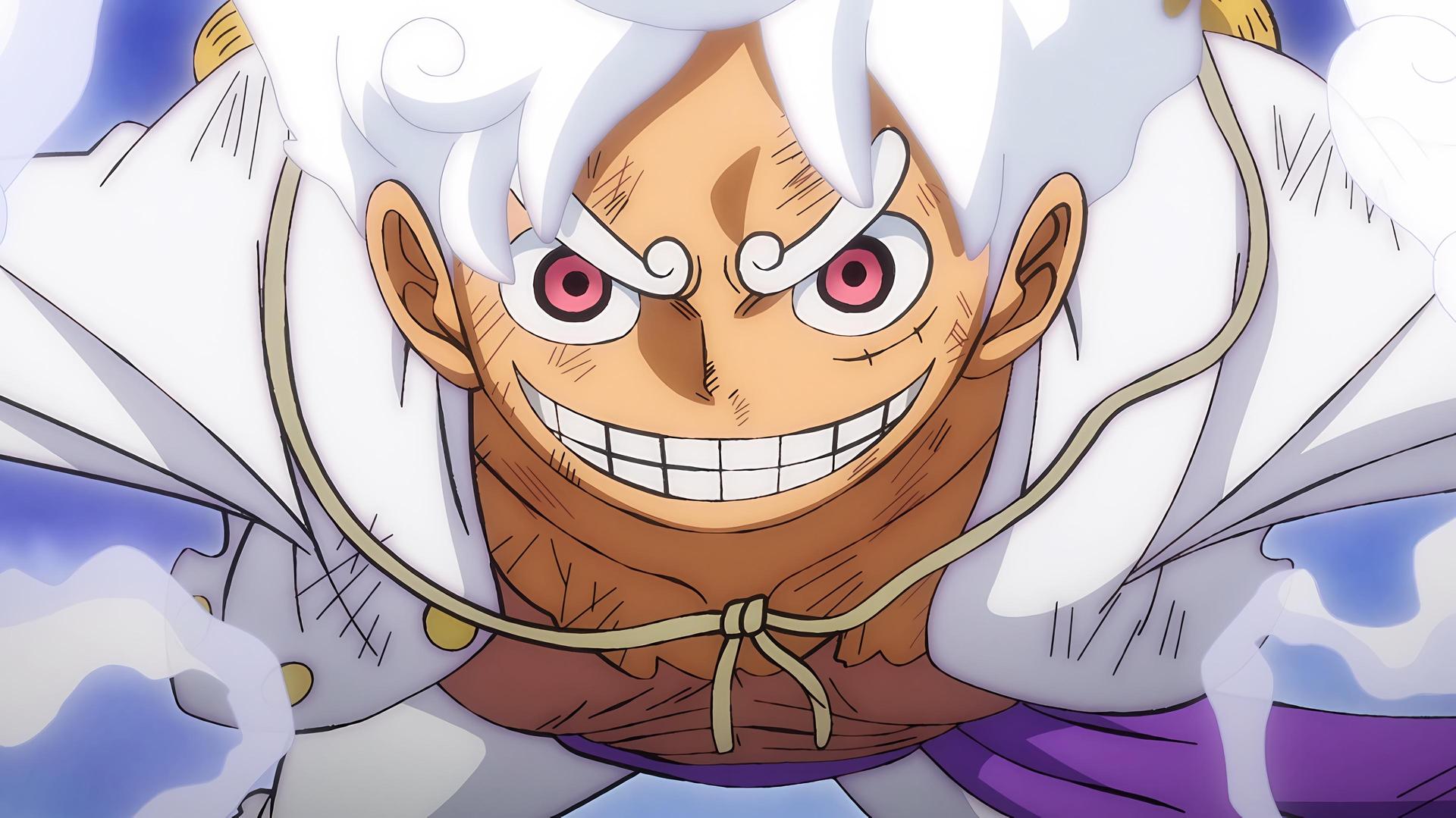 Still from The Ridiculous Power! Gear Five in Full Play