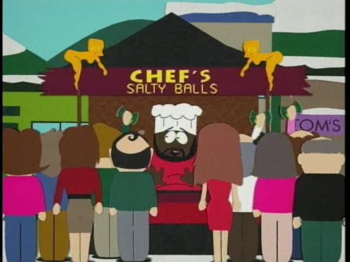 Still from Chef's Chocolate Salty Balls Music Video