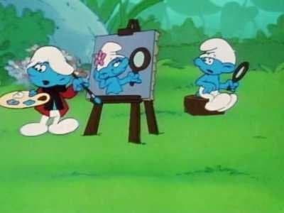 Still from Sweepy Smurf