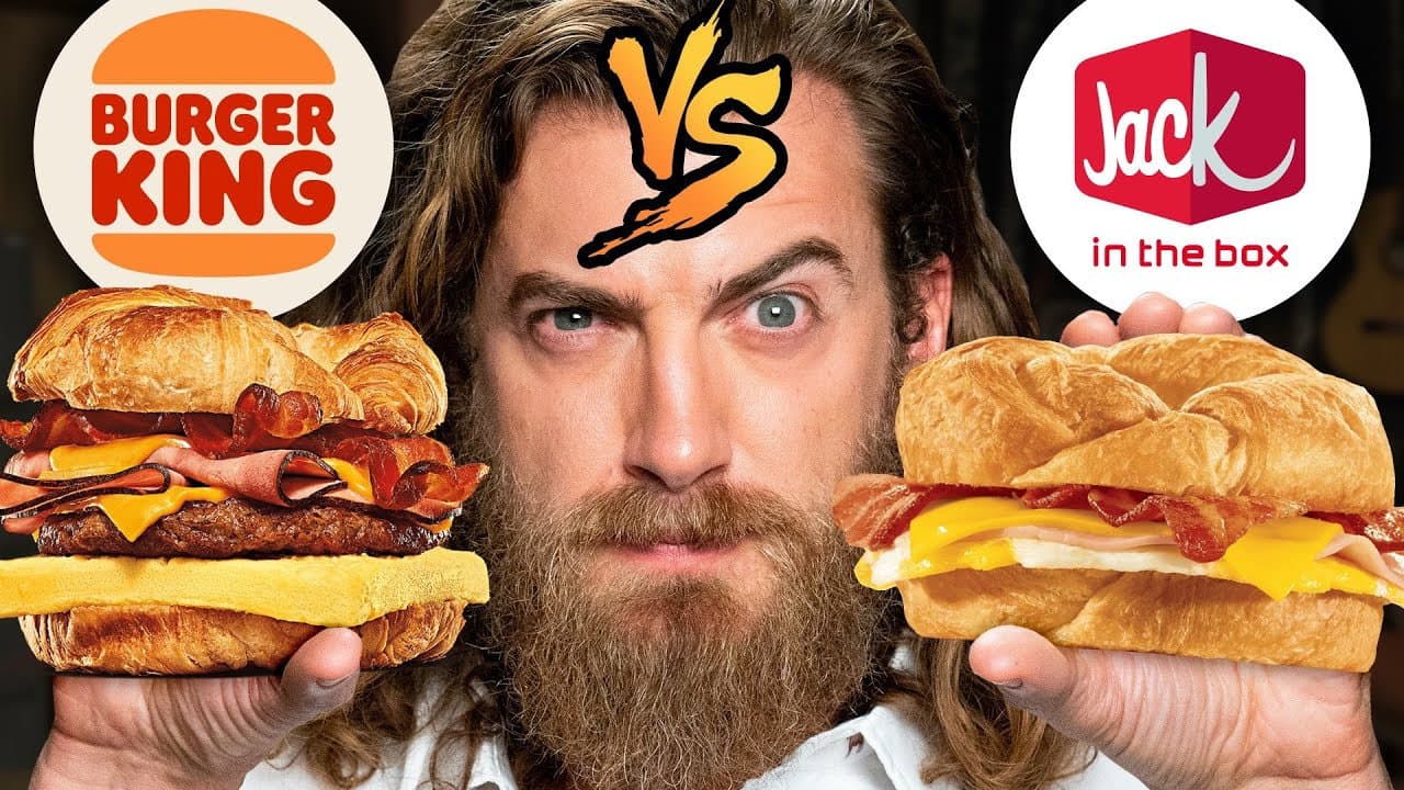 Still from Burger King vs. Jack In The Box Taste Test | FOOD FEUDS