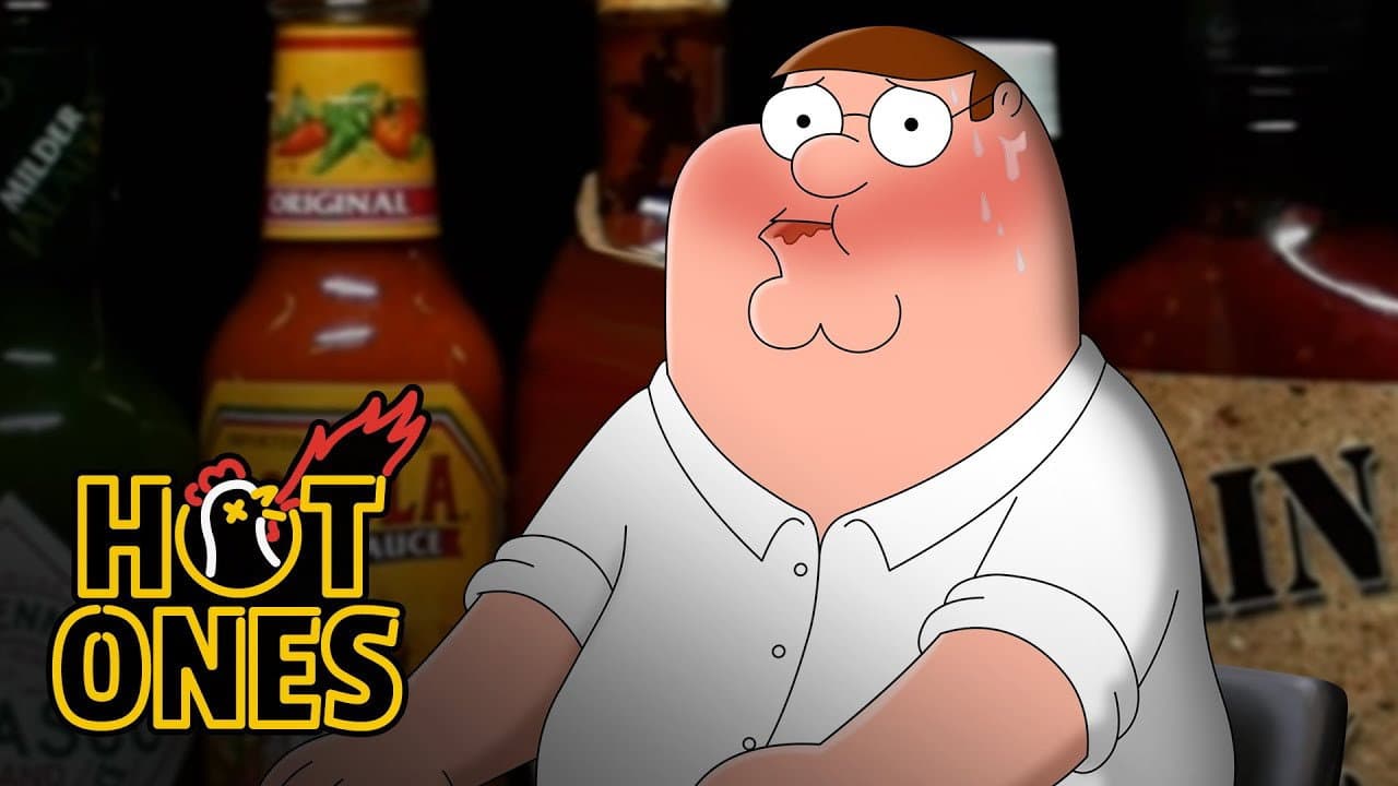 Still from Peter Griffin Bares It All While Eating Spicy Wings