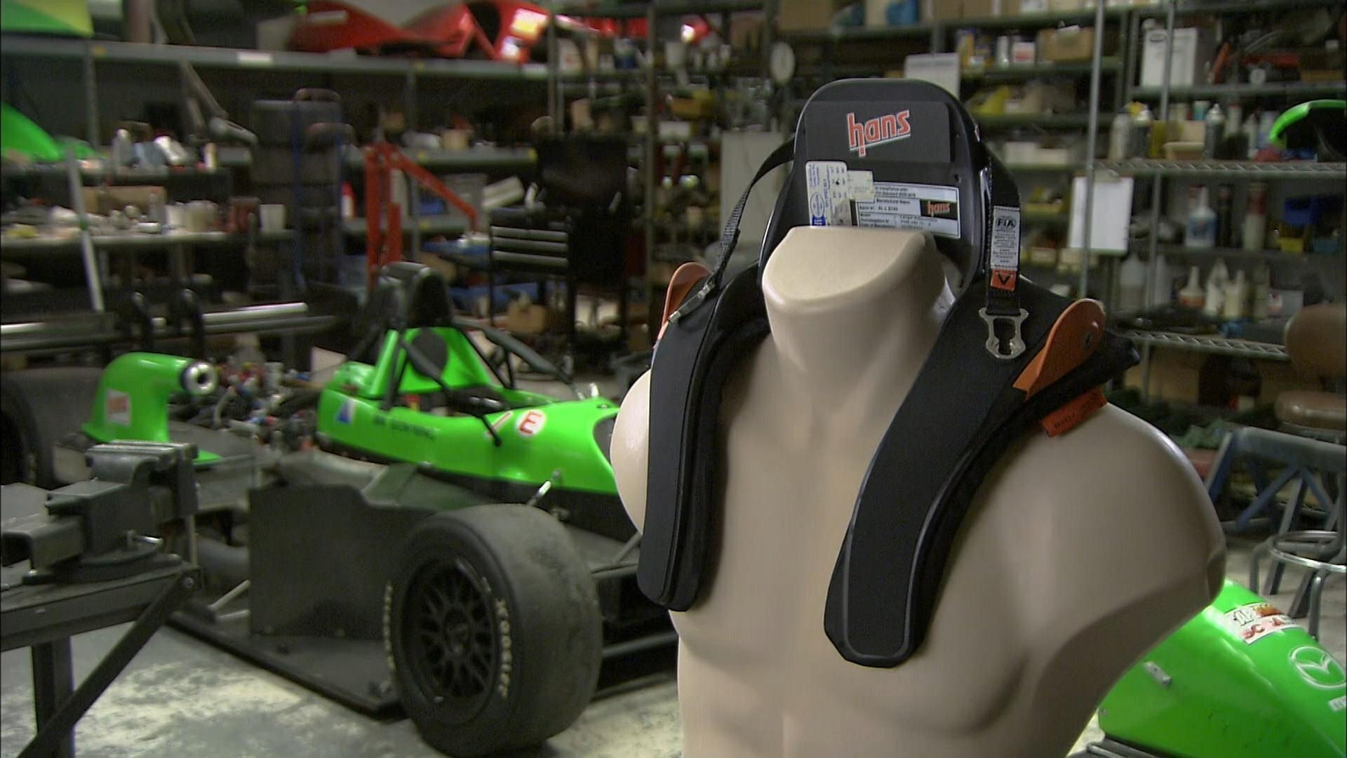 Still from Oil Pressure Sensors, Large Format Printing, Heavy Equipment Simulators, Head & Neck Restraints