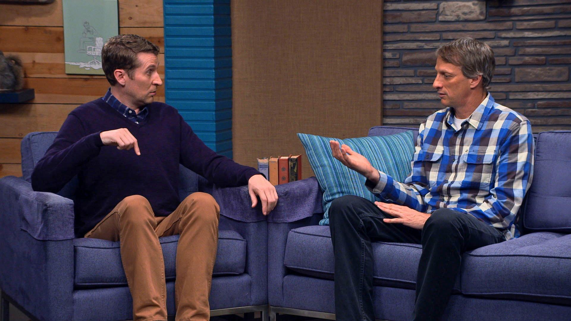 Still from Tony Hawk Wears a Plaid Shirt & a Silver Watch