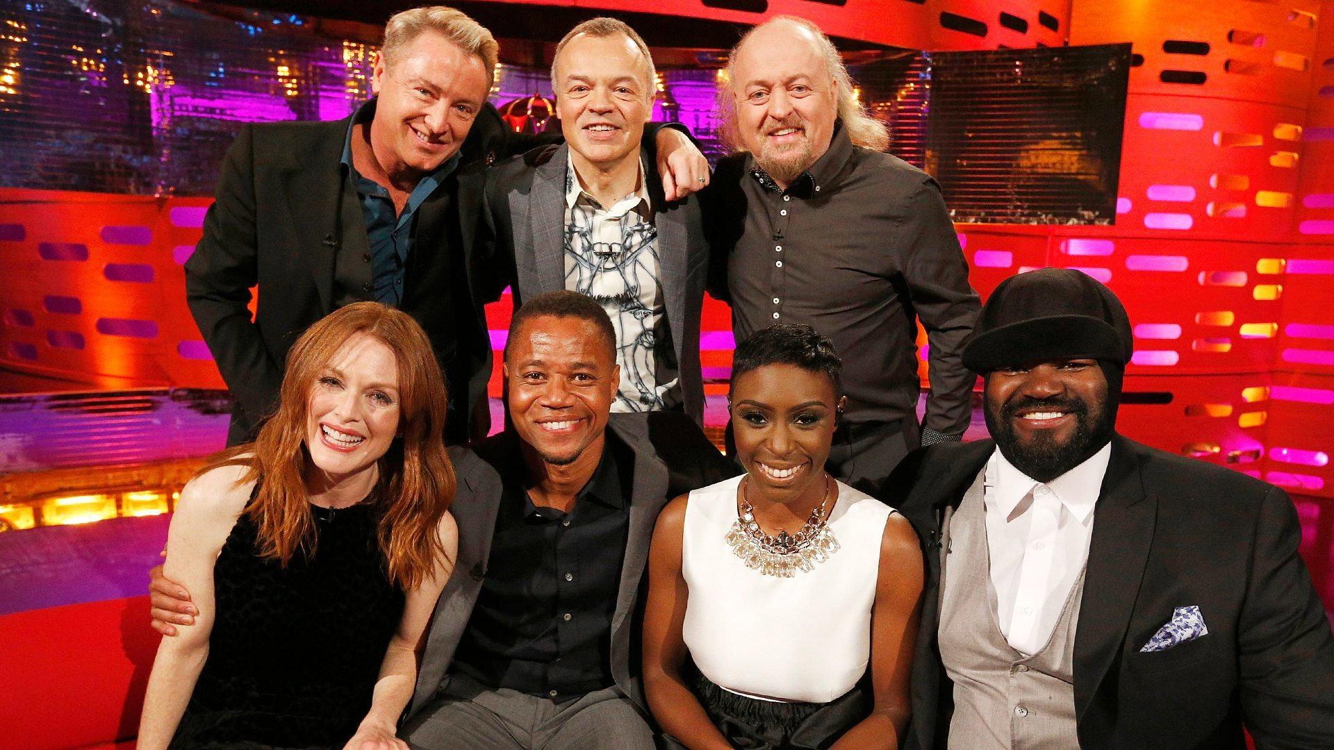 Still from Julianne Moore, Michael Flatley, Bill Bailey, Cuba Gooding Jr, Gregory Porter and Laura Mvula