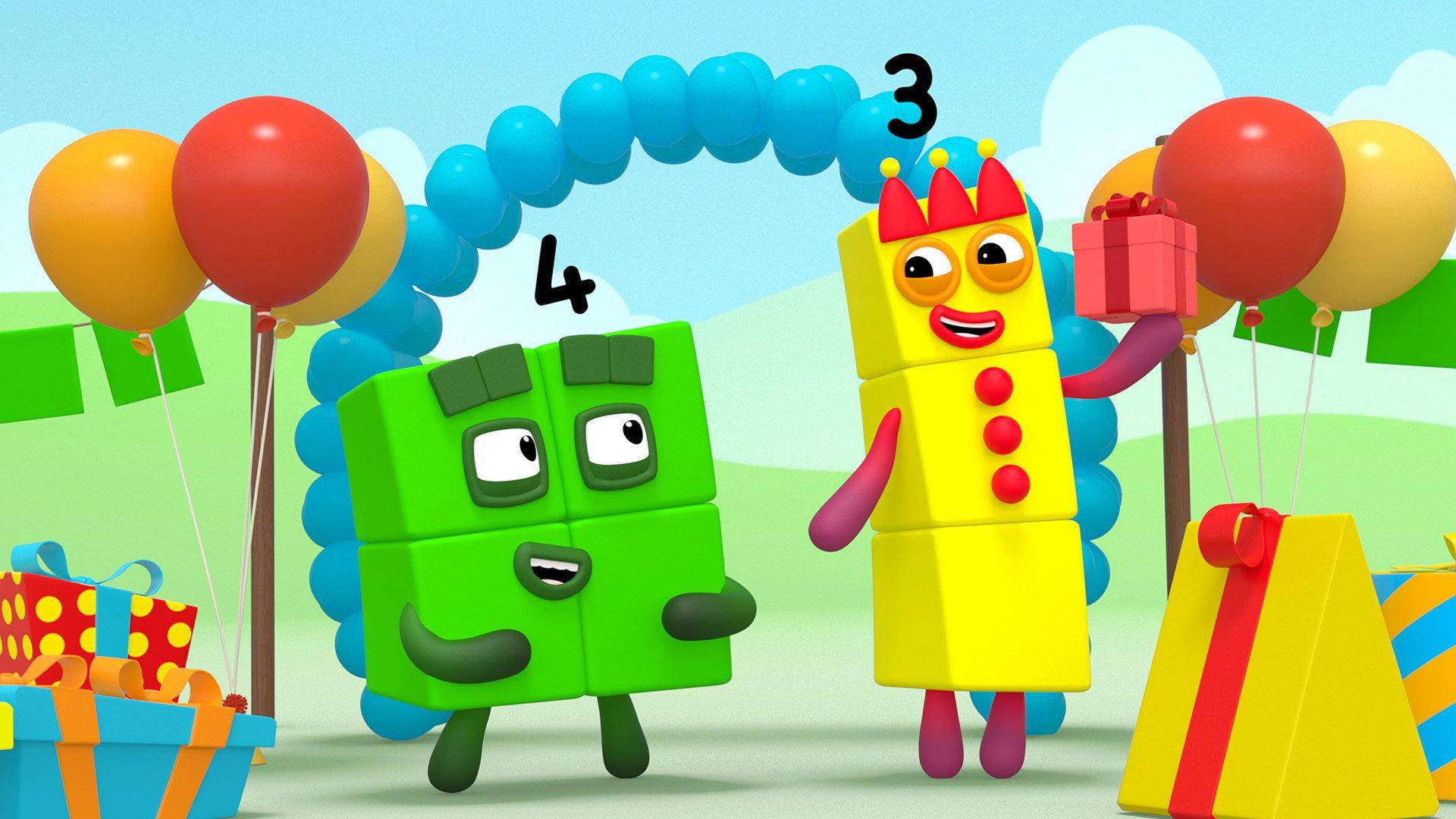 Still from Numberblocks Birthday Song