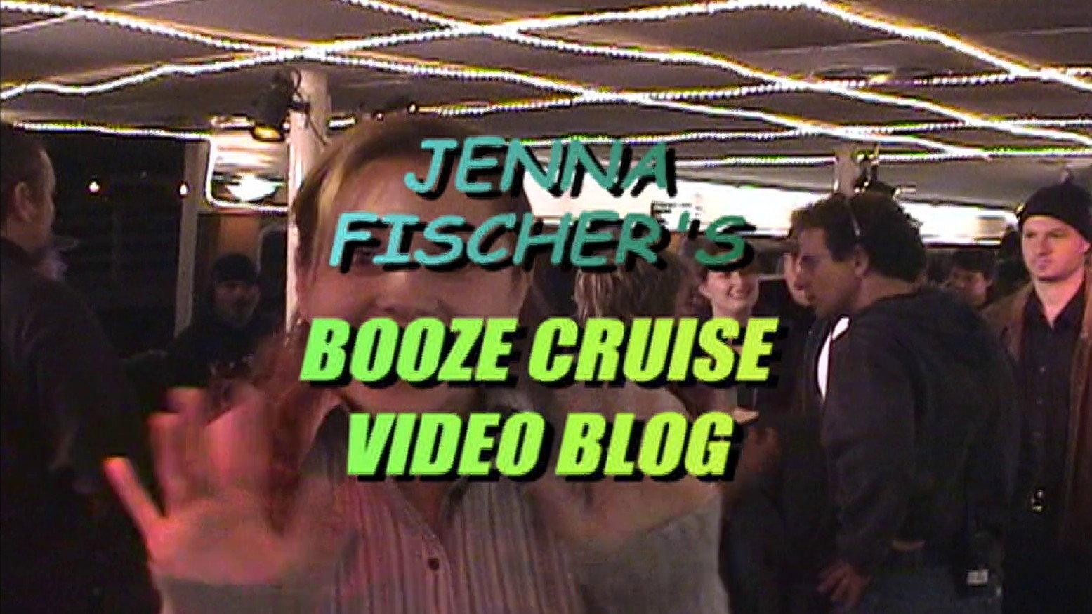 Still from Jenna Fischer's Booze Cruise Video Blog