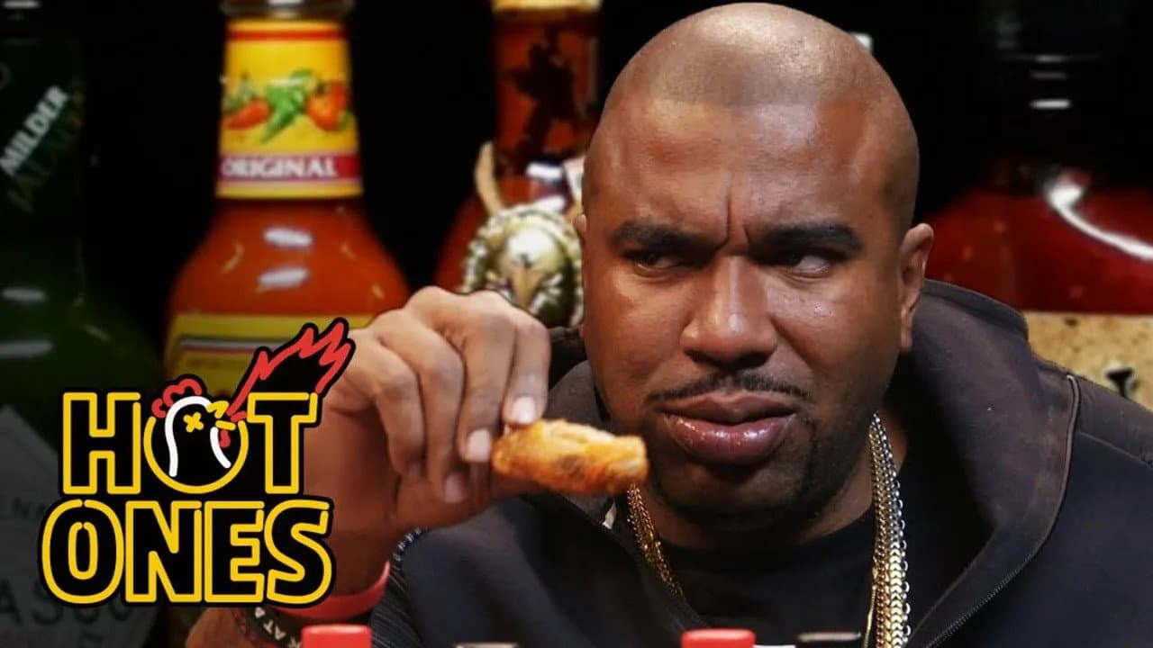 Still from N.O.R.E. Gets Wasted While Eating Spicy Wings