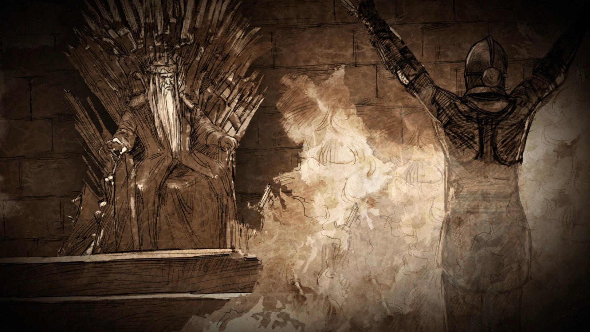 Still from Histories & Lore: Mad King Aerys (Maester Luwin)