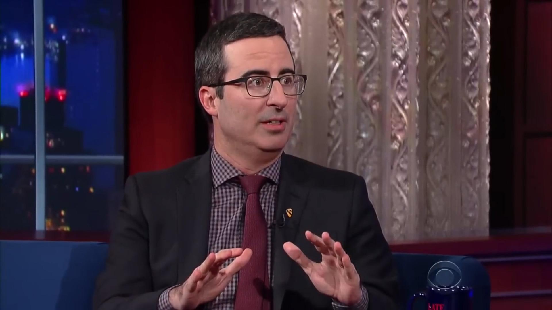 Still from John Oliver, Evan Spiegel, Bill Withers, Ed Sheeran