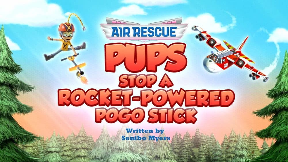 Still from Air Rescue: Pups Stop a Rocket-Powered Pogo Stick
