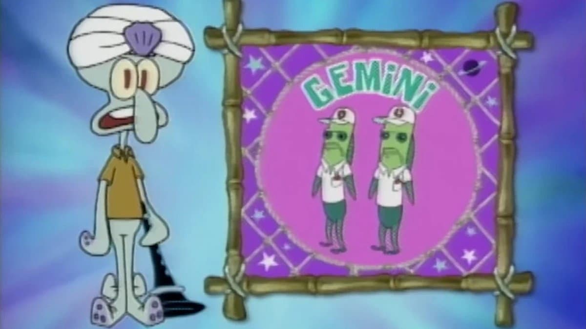 Still from Astrology With Squidward: Gemini
