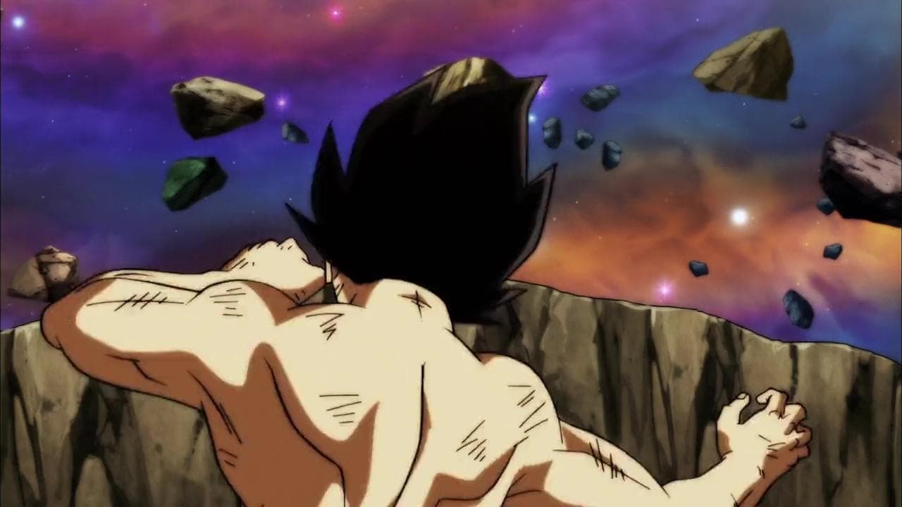 Still from To the Noble, Proud End! Vegeta Falls!
