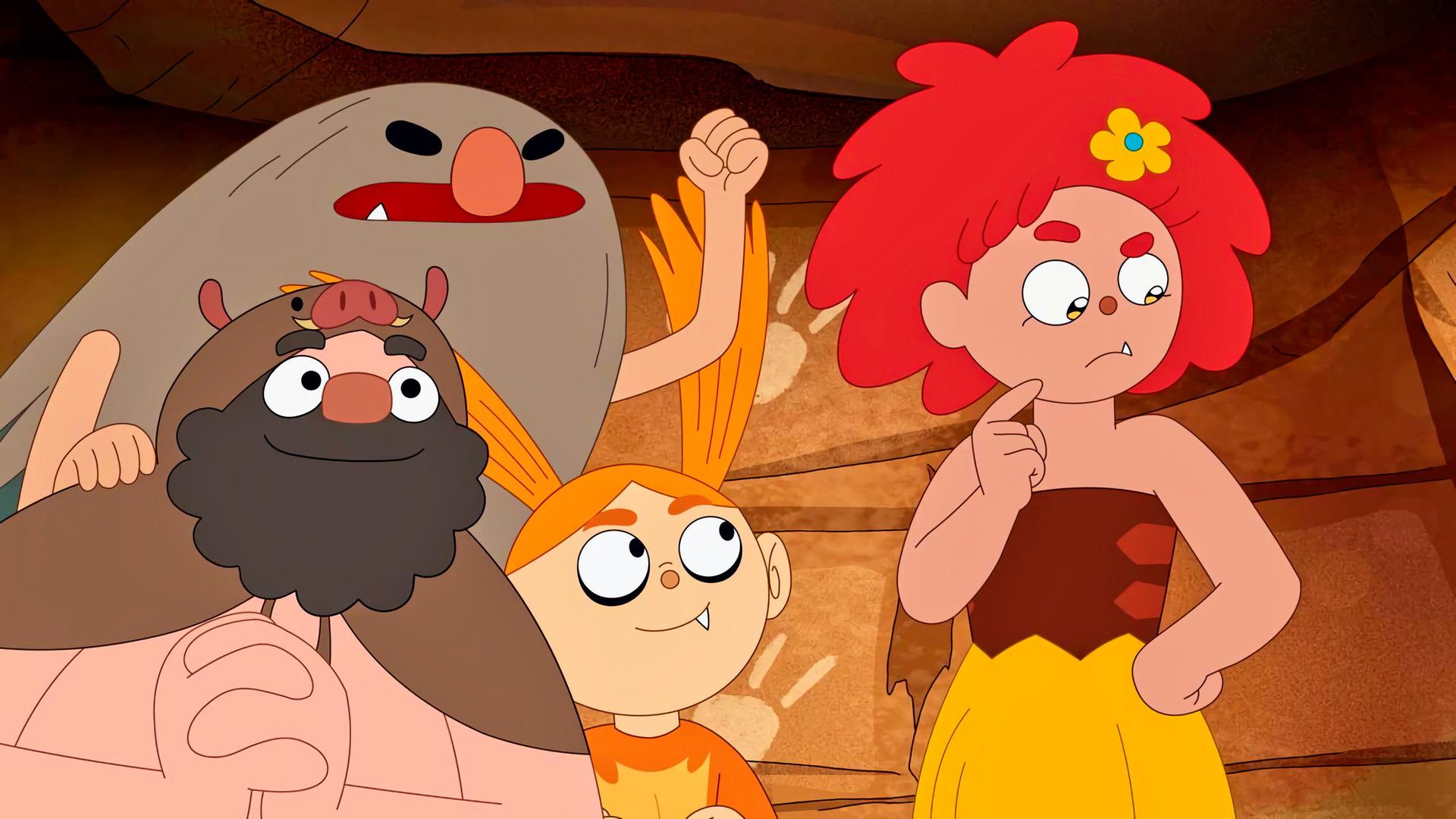 Still from Modern-ish Stone Age Family