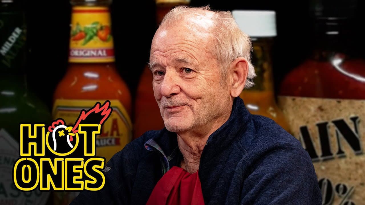 Still from Bill Murray Doesn’t Flinch While Eating Spicy Wings