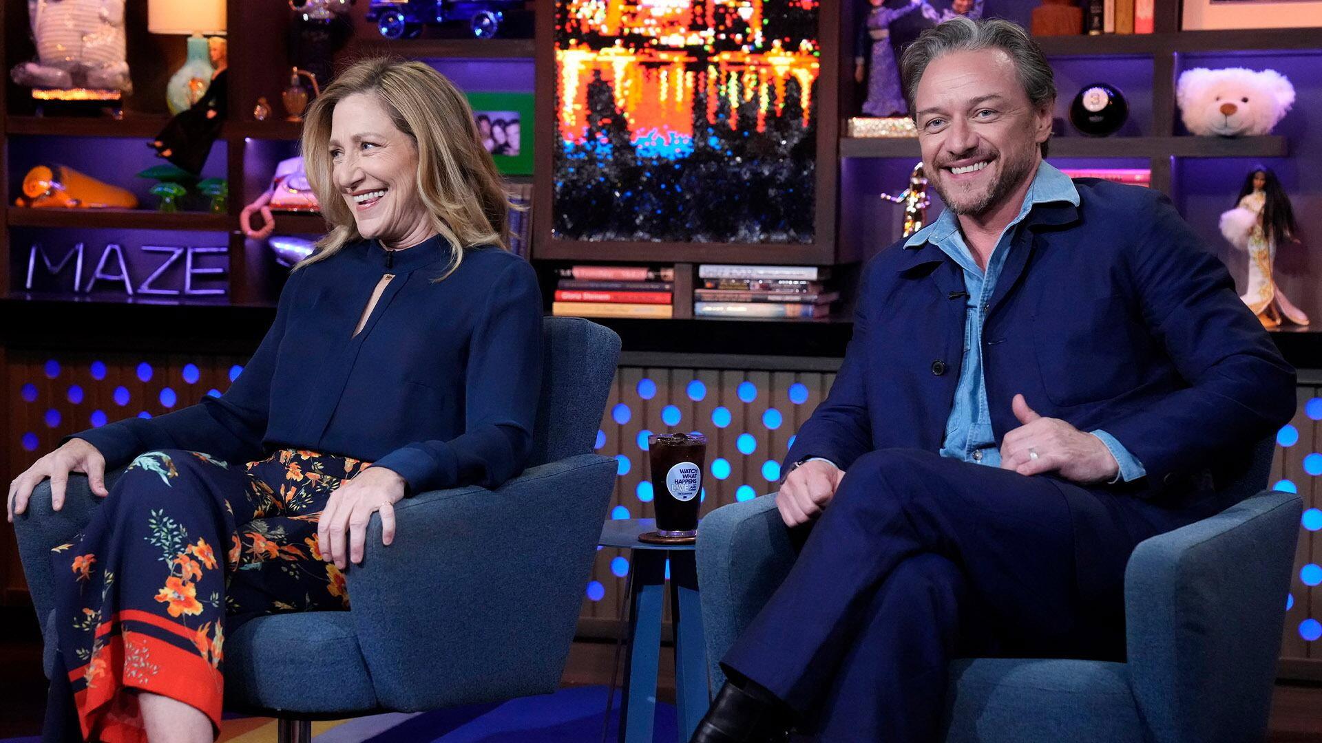 Still from Edie Falco and James McAvoy
