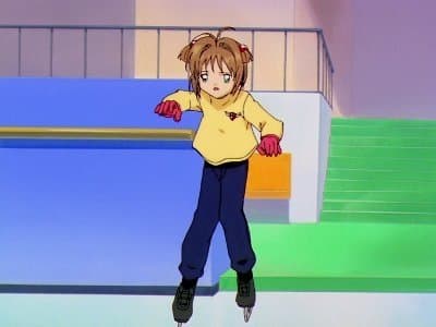 Still from Sakura's Cold Ice Skating