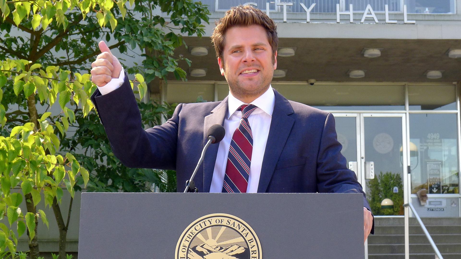Still from The Santabarbarian Candidate