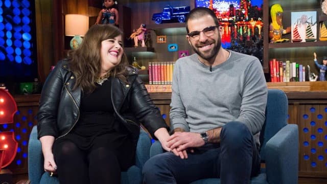 Still from Aidy Bryant & Zachary Quinto