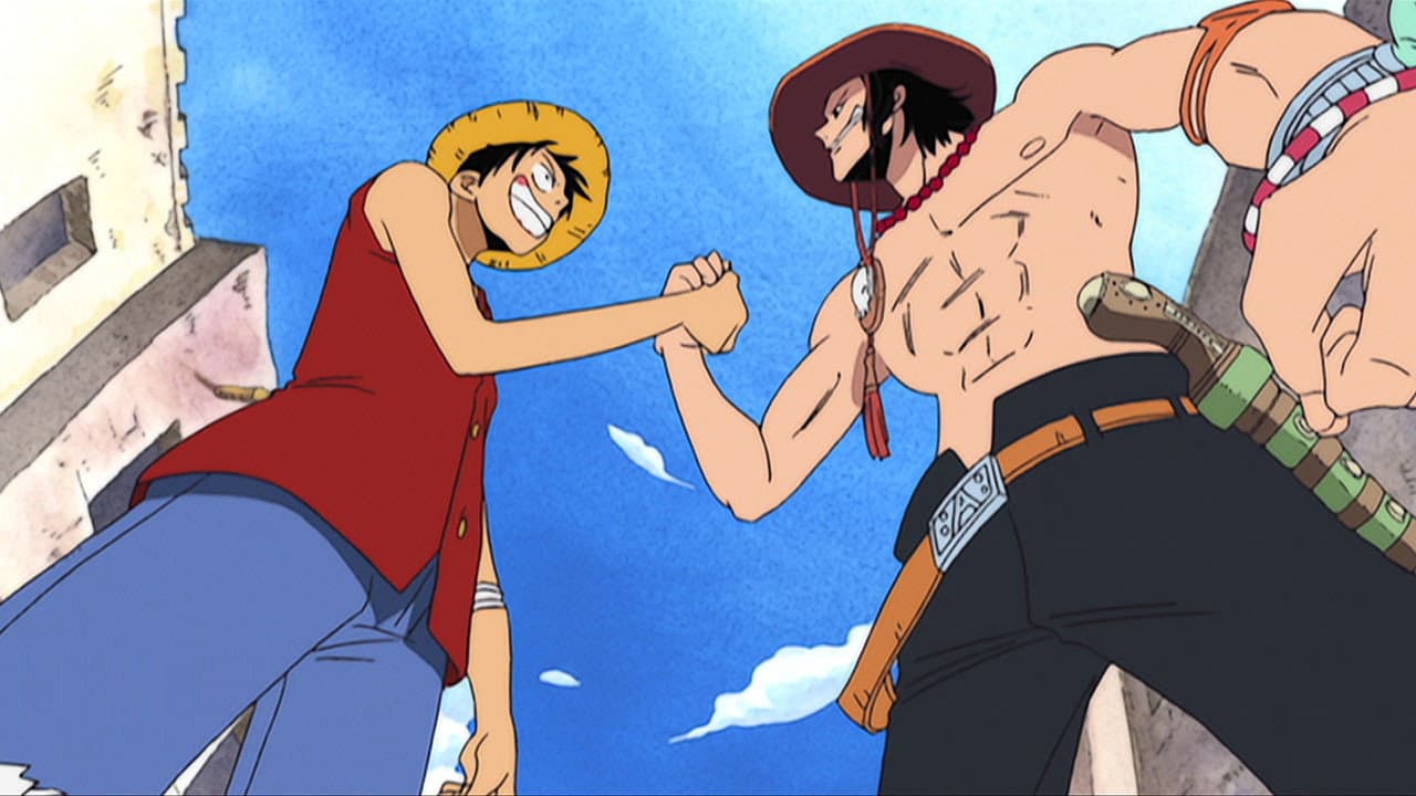 Still from Ace and Luffy! Hot Emotions and Brotherly Bonds!