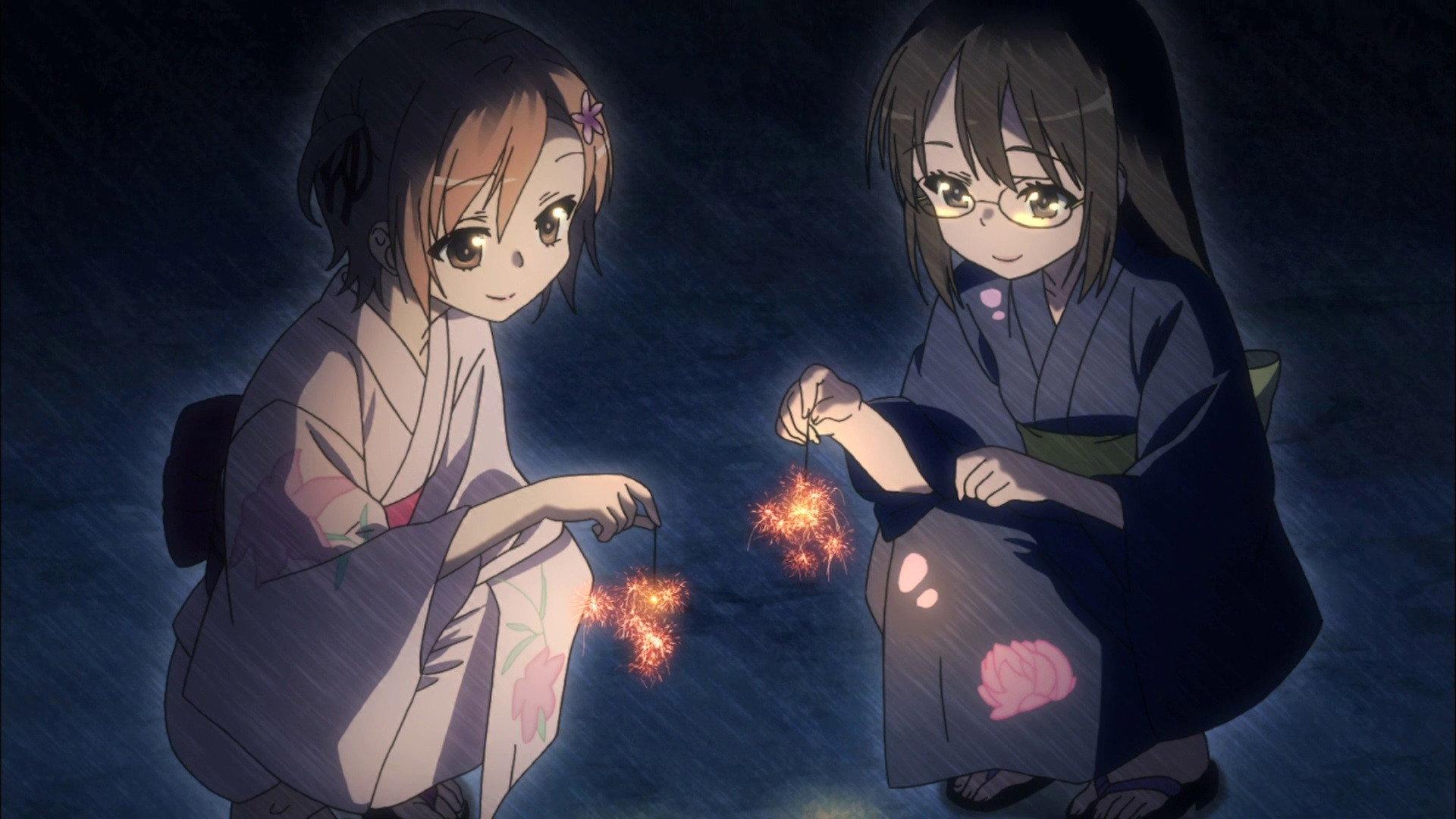 Still from Girls Are Super-Cute in Yukatas