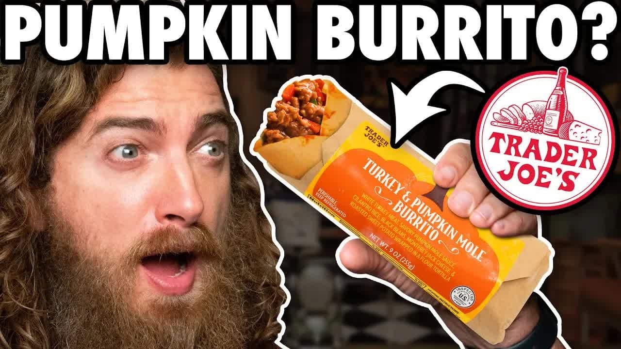 Still from Trader Joe's Fall Snacks Taste Test