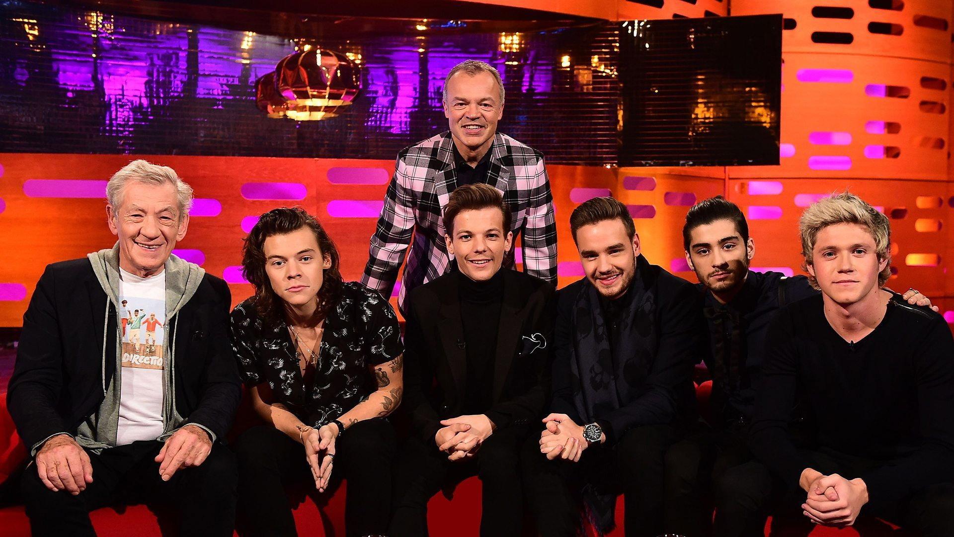 Still from Michael Keaton, Jamie Oliver, Victoria Wood, Sir Ian McKellen, One Direction