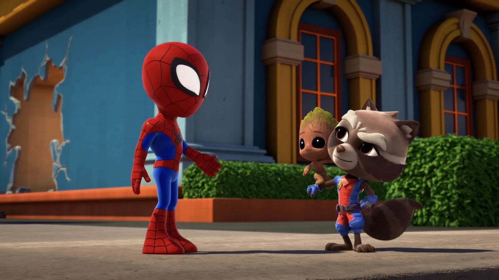 Still from Rocket and Groot Are Here to Help