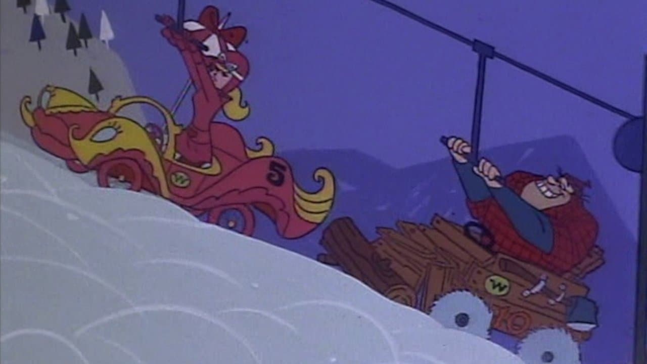 Still from The Ski Resort Road Race