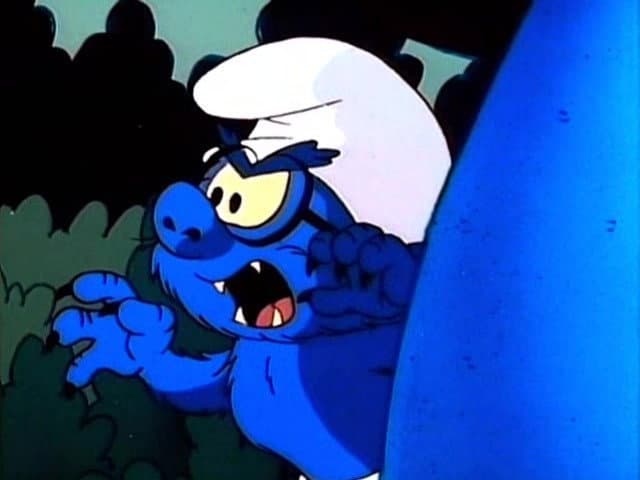 Still from I Was A Brainy Weresmurf