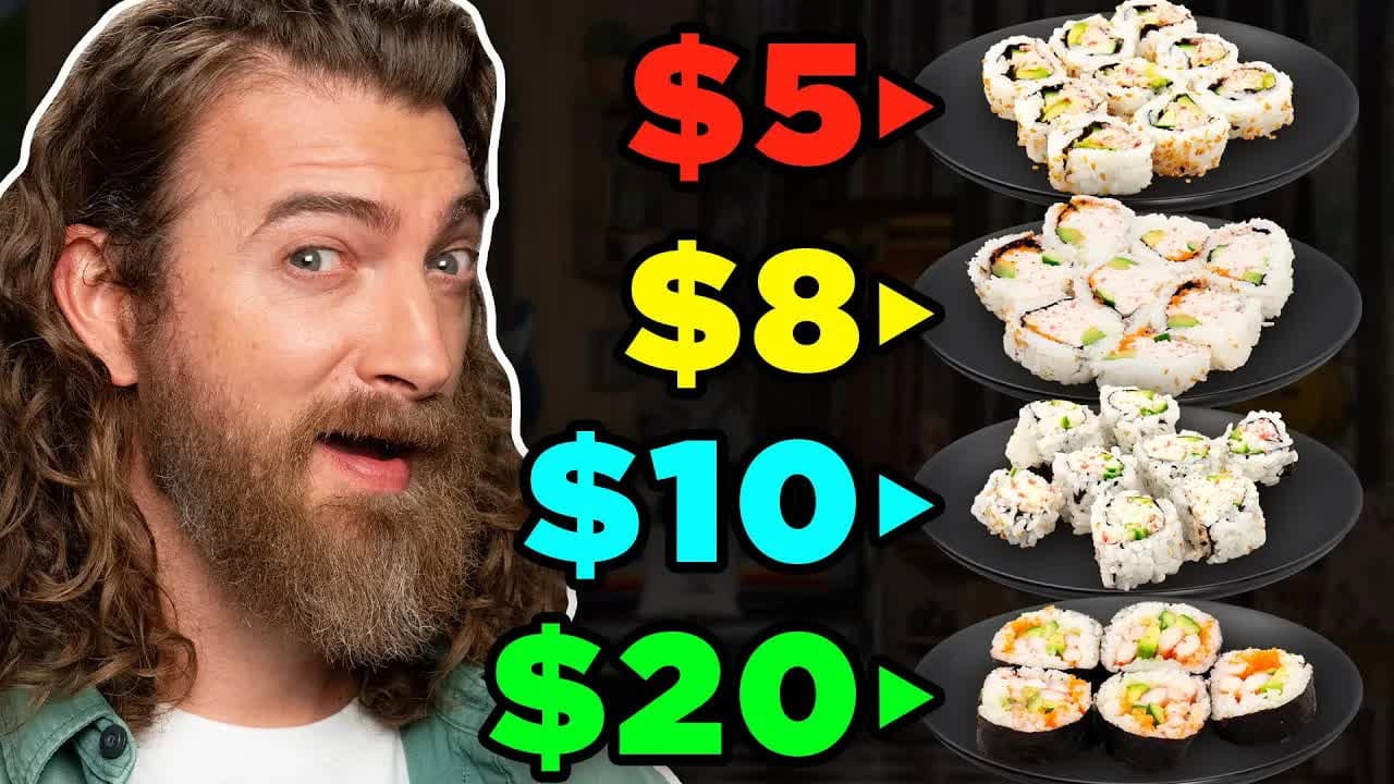 Still from Frozen vs. Fast vs. Fancy Food Taste Test