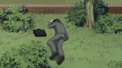 Still from Shinichi Kudo, The Case of the Mysterious Wall and the Black Lab