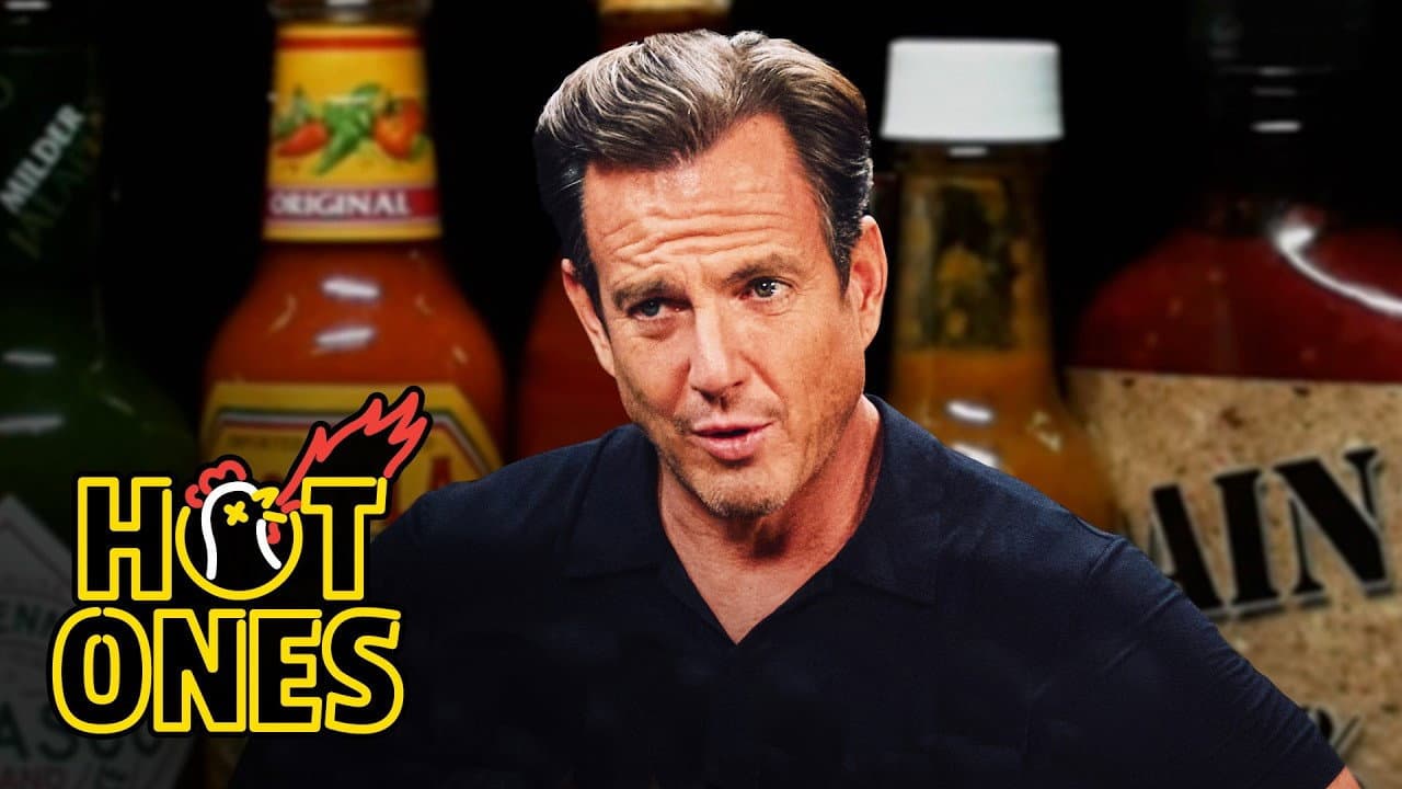 Still from Will Arnett Wants to Fire His Publicist While Eating Spicy Wings