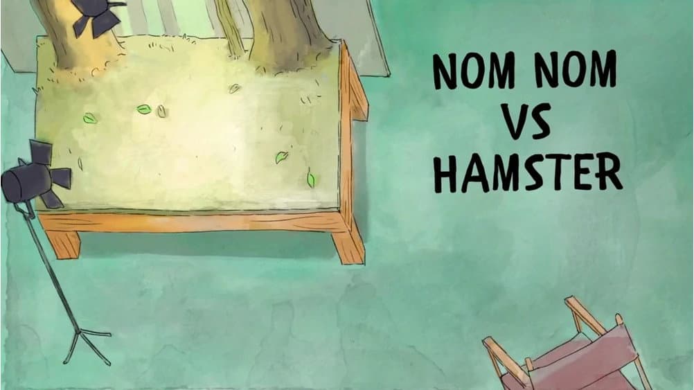 Still from Nom Nom vs. Hamster