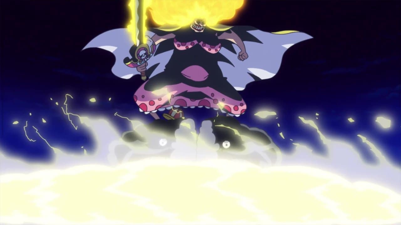 Still from Finally, They Clash! The Emperor of the Sea vs. the Straw Hats!