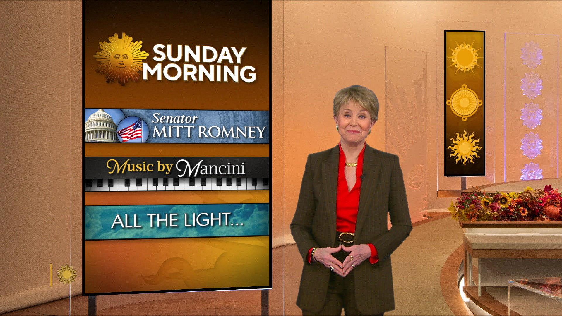 Still from 10/22/2023: Mitt Romney; Music by Mancini; All the Light...