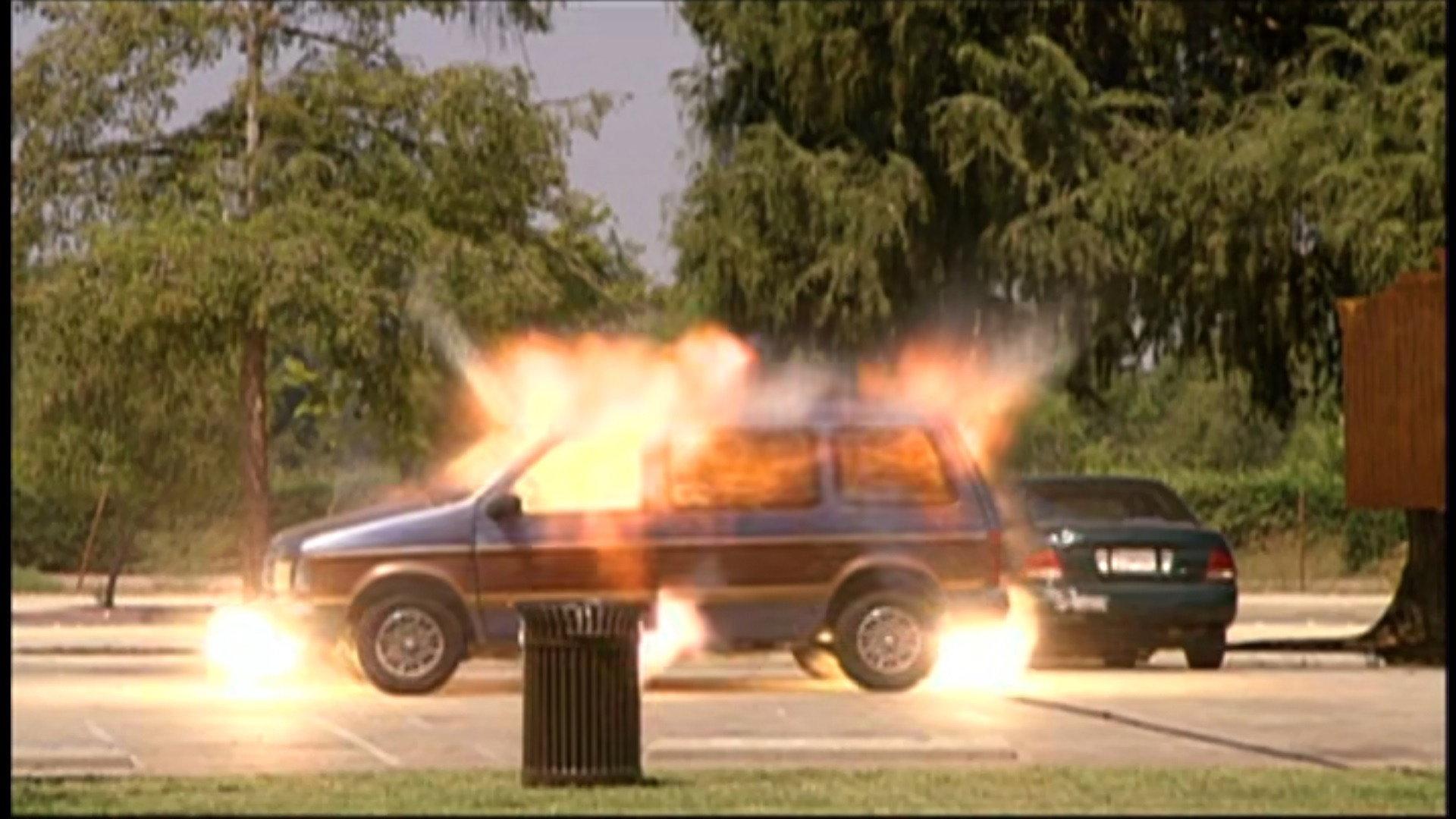 Still from The Director's Take: Car Crash-Exploding Van