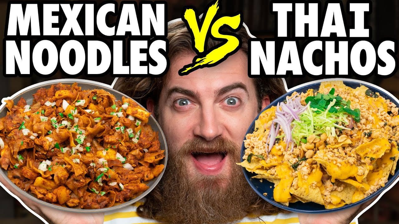 Still from Mexican Thai Food vs. Thai Mexican Food Taste Test