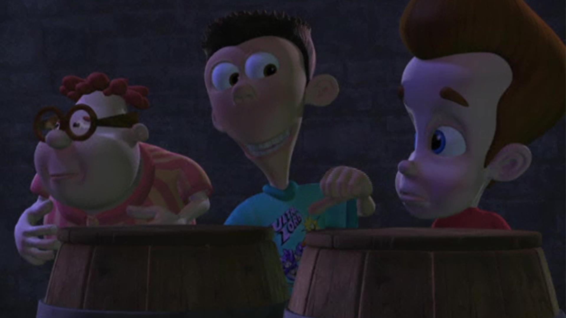 Still from Crouching Jimmy, Hidden Sheen