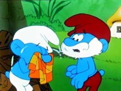 Still from Crying Smurfs