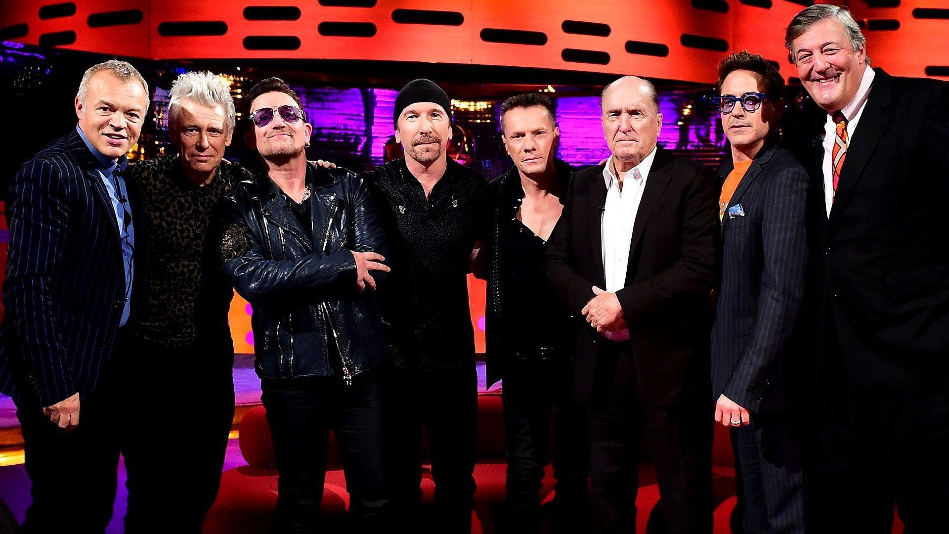 Still from Robert Duvall, Robert Downey Jr., Stephen Fry, U2