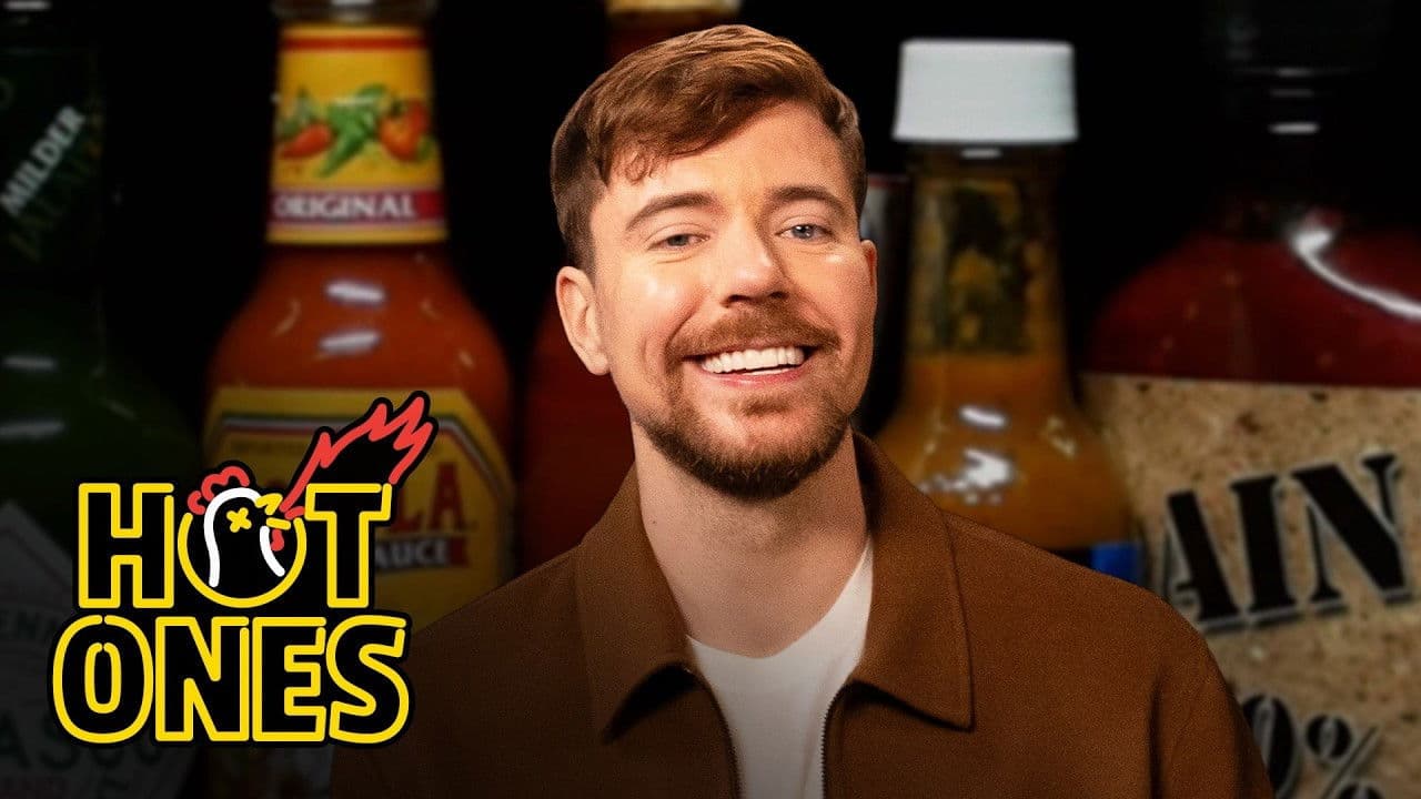 Still from MrBeast Faces His Scariest Challenge Yet While Eating Spicy Wings
