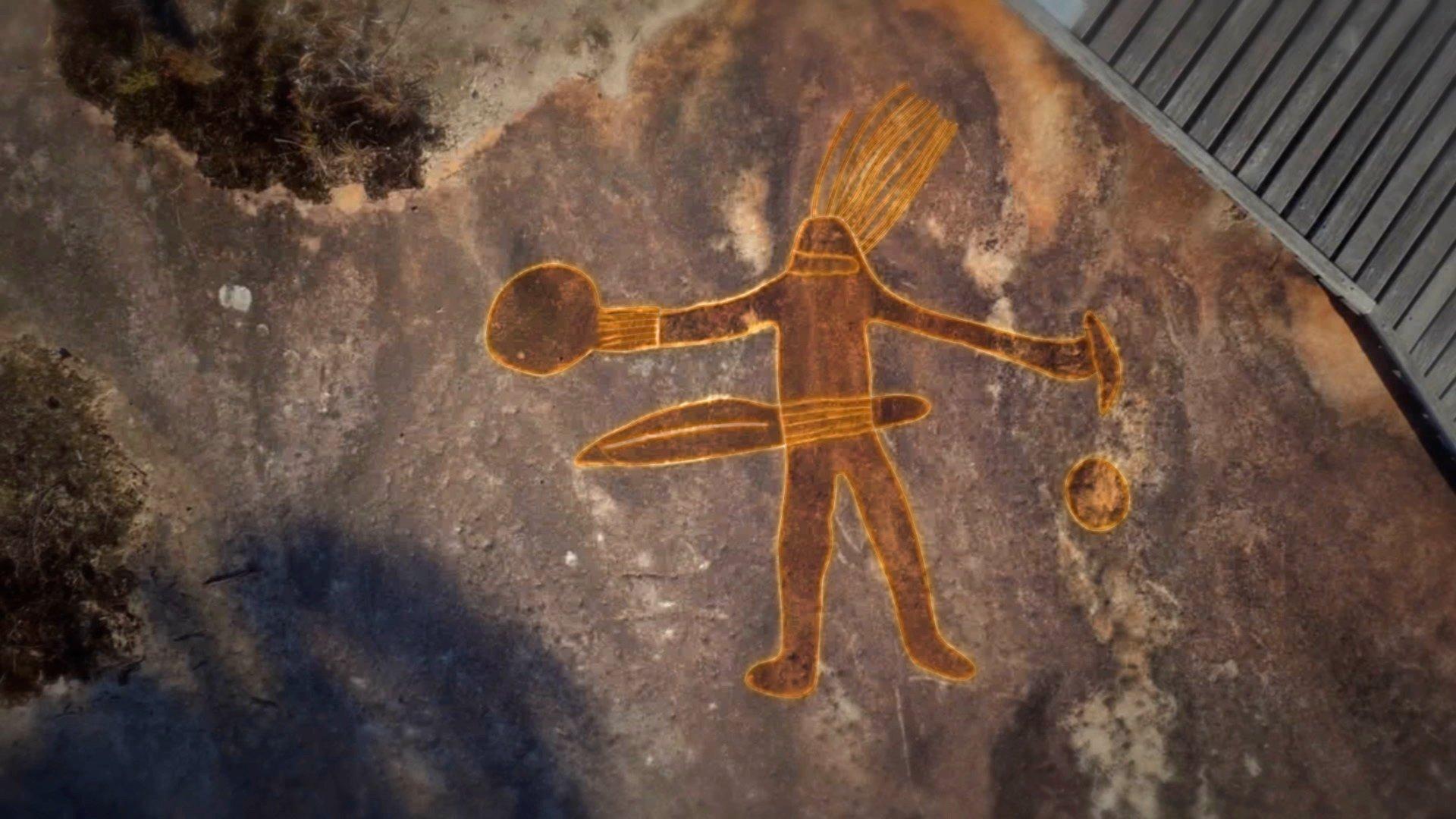 Still from Ancient Aliens on Location: The Alien Glyphs